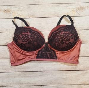 Torrid Curve 42D Longline Wide Band Pink Black Bra